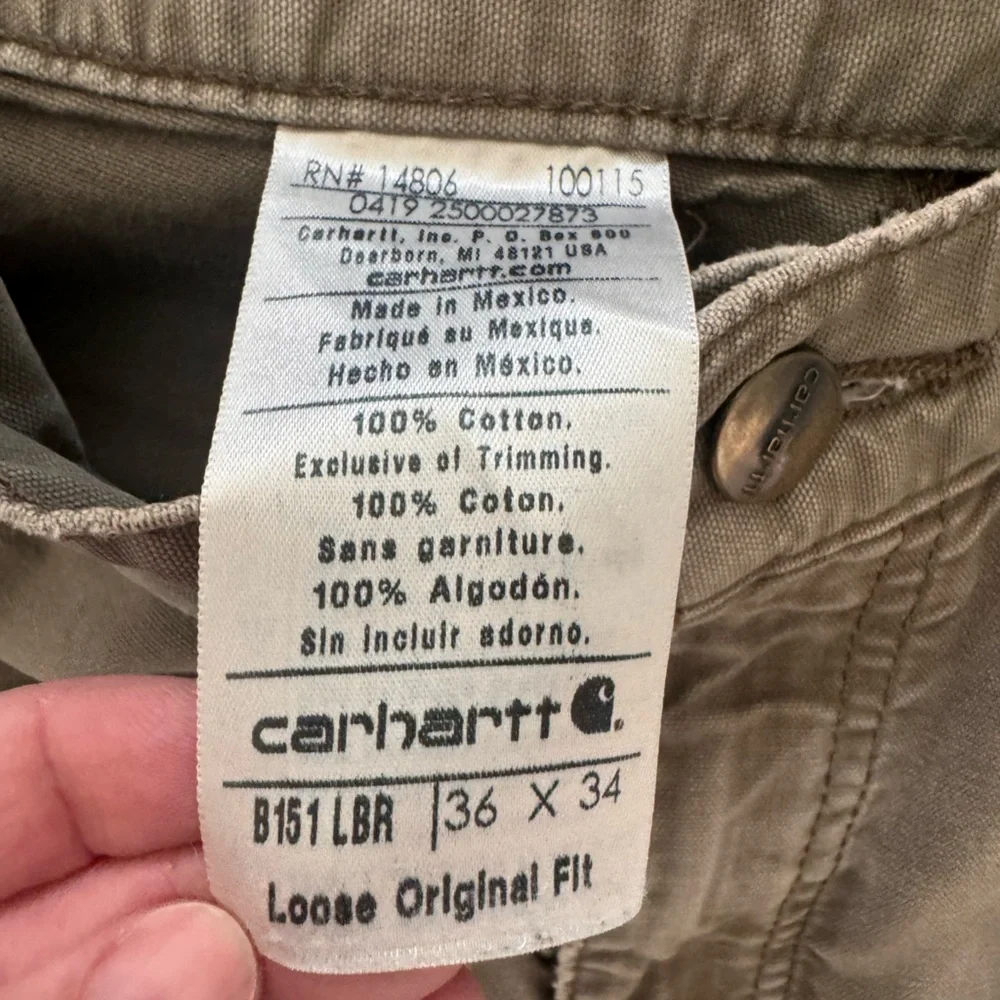 Men’s Carhartt Vintage Loose Original Fit Distressed size 36x34